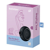 Satisfyer Pro To Go 3 Black Compact Silicone Air Pulse Vibrator with Pressure Waves and Vibration AIR PULSATION